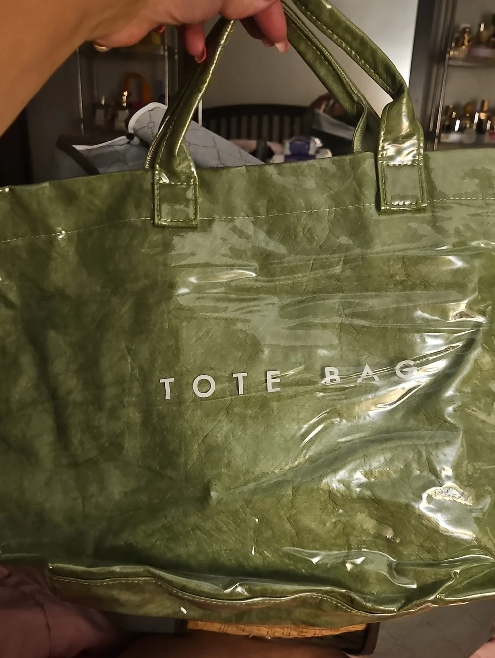 Tote Bag Duo - Brown and Olive Green